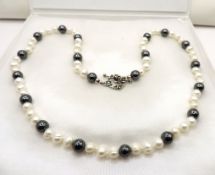 Baroque Cultured Pearl Necklace Silver Clasp New With Gift Box