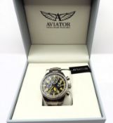 New Aviator Airacobra P45 Chrono Auto V.4.26.7.176.5 Watch Current Online Retail Price £1645
