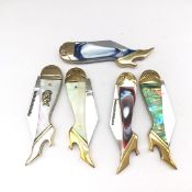 Collection of 5 Steel Warrior Ladies Leg Pocket Knives