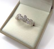 Sterling Silver Gemstone Band Ring New With Gift Pouch