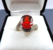 Sterling Silver 3.8 Carat Ruby Ring New With Gift Pouch
