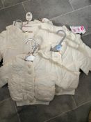 6 x Baby Girl Cream Quilted Coats Various Sizes All Brand New