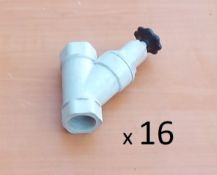 18 x Plastic Plumbing Valves 1 1/2