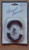 52 (26 Blister Packs x 2) Brown Plastic Door / Drawer Handles, Size 80mm Long x 40mm Deep.