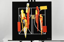 Original Abstract Painting on Metal