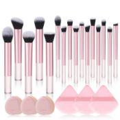 Multi-Use Makeup Brush Set With Transparent Handle, Soft Bristles Cosmetic Brushes