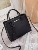Solid Colour Lychee Grain Ladies Handbags Single-Shoulder Crossbody Handheld Triple-Use Satchel