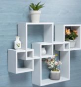 Brand New Gatton Design 4 Interlocked Cube Shelving Set