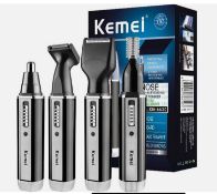 Kemei KM-6630 4 In 1 Set Beard Shaver Nose Hair Eyebrows Ears Trimmer Clippers