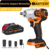 3-In-1 Cordless Electric Impact Wrench Drill Screwdriver With Brushless Motor Max 4000RPM