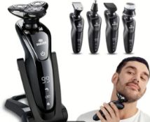 Professional Men's Electric Shaver - Full Body Washable, 4D Floating Knife Head