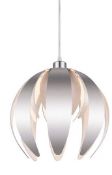 GoodHome Pleiones Silver Effect Petal Light Shade (D)27cm