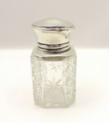 Antique Sterling Silver Cut Glass Perfume Bottle
