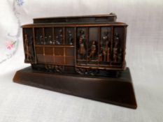 Vintage Cast Metal San Francisco Cable Car Bank by Banthrico Citizens Federal Savings Bank