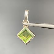 Stunning Natural Peridot With 925 Silver Pendant