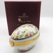 Vintage Limoges France A La Main Paris Style Porcelain Egg In Asprey Gift Box