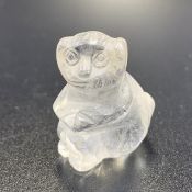 NV-4, Excellent Natural Hand Carved Clear Quartz.