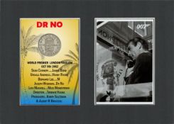 James Bond Dr No First Bond Film Released Mount & Shilling Display Set.