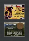 The Quiet Man Film John Wayne Mounted Original Irish Coin Metal Art Display
