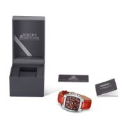 Vickers Armstrong Hand Assembled Barrel Roll In Steel Red Watch - Free Delivery & 5 Year Warranty