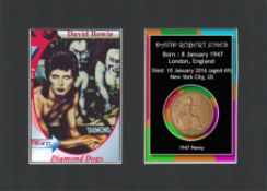 David Bowie Mounted Original 1947 Penny Metal Display Gift Set-2.