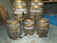 5 Miniature Drinks Barrels With Taps