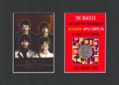 The Beatles Last Public Appearance 1969 Mounted Card & Coin Gift Set