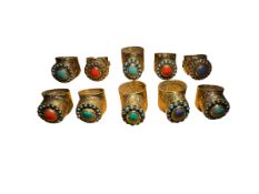 10 Near Eastern Rings, Islamic, Middle Eastern (£7 UK £20 International Post)