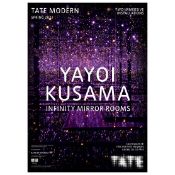 Yayoi Kusama (b 1929) ‘Infinity Mirror Rooms’ Exhibition, Vibrant coloured Lithograph, 2021