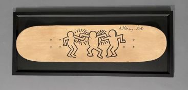 Keith Haring (1958-1990), Skateboard Signed