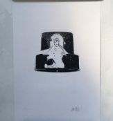 NICK Walker (B 1969-) Black Nozzle, 2007, Screenprint In Black With Early Apish Angel Blind Stamp