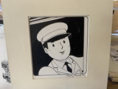 Thomas The Tank Engine & Friends Original Artwork, Signed By Timothy Marwood Driver