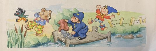 Noddy Policeman etc ORIGINAL Artwork for Noddy book , x Sotheby's