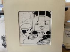 Thomas The Tank Engine & Friends Original Artwork, Signed By Timothy Marwood Engine