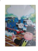 Thomas The Tank Engine Original Artwork For Cover Signed Timothy Marwood