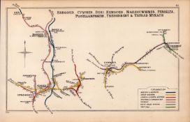 Bargoed Cymmer Hengoed Penalita Wales Antique Railway Diagram 65.