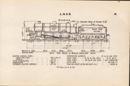 L.M.S.R. 7F Class ( ex- S & D) Locomotive Detailed Diagram 85-Year-Old Print.