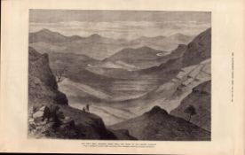 Zulu War Near the Scene of the Recent Battle At Rorke’s Drift Antique 1879 Print.