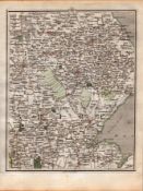 Lincolnshire Lincoln, Grantham, Boston, John Careys Antique 230 Years-Old 1794 Map.