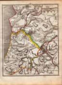 Cambrian Mountains Towyn Tregaron John Carys Antique 230 Years-Old 1794 Map.