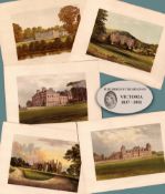 Devonshire Job Lot 150 Years-Old Gilt-Edge Coloured Victorian Antique Book Plates.