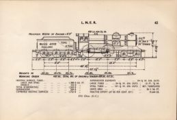 L.N.E.R. D11 Class (G.C.) Locomotive Detailed Drawing Diagram 85-Year-Old Print.