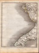 Caernarfon Bay Anglesey Holyhead Pwllheli-John Cary’s Antique 230 Years-Old 1794 Map.
