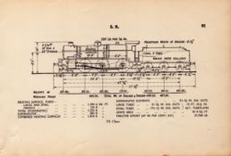 Southern Railway “N1-Class” Locomotive Detailed Drawing Diagram 85 Year Old.