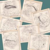 Antique Job Lot 40 Balls 1892 Atlas of Astronomy Rare 132 Years-Old Lithographs.