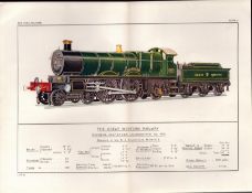 The Great Western Railway Coloured Detailed Antique Book Plate.
