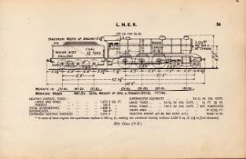 L.N.E.R. B16 Class (N.E) Locomotive Detailed 85-Year-Old Diagram.