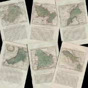 Job lot Wales c1783 F Grose Copper Coloured George III Maps.