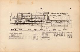 Southern Railway “Lord Nelson” (New Boiler) Locomotive Detailed Diagram 85 Year Old.