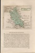 Buckinghamshire Antique c1783 F Grose Copper Coloured George III Map.